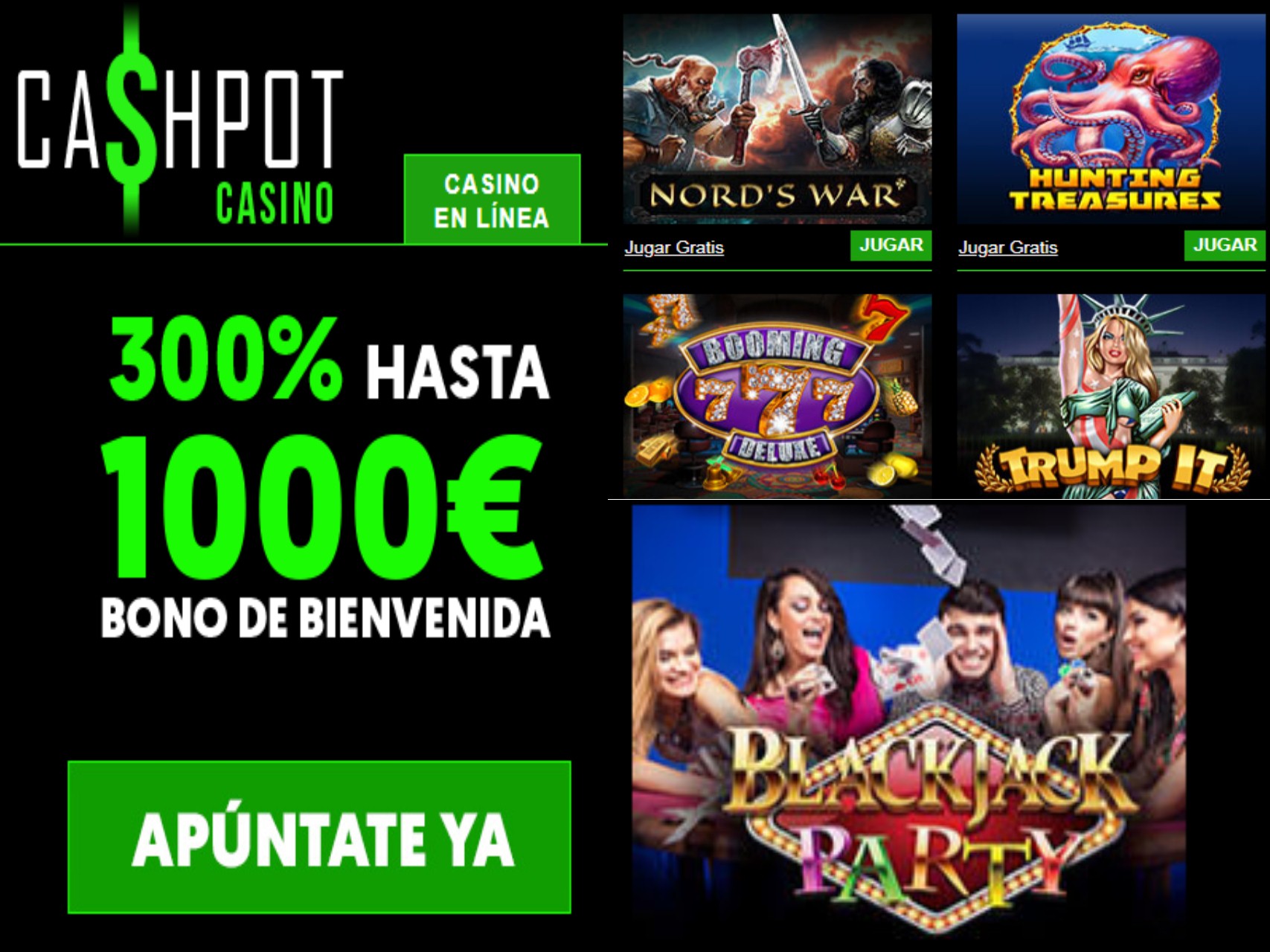 1000 euros de bienvenida Cashpot Casino